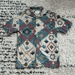 Pull&Bear Short Sleeve Button Down Size XS